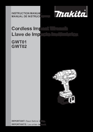 Акумуляторні ударні гайковерти та гайковерти Makita GWT02Z