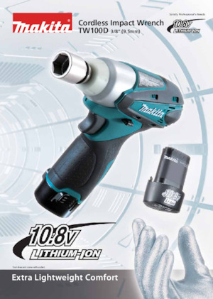 Акумуляторні ударні гайковерти та гайковерти Makita TW100D