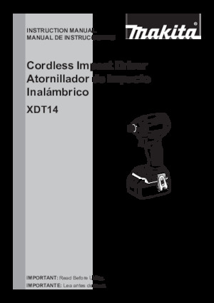 Акумуляторні ударні гайковерти та гайковерти Makita XDT14Z