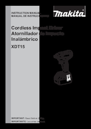 Акумуляторні ударні гайковерти та гайковерти Makita XDT15RB