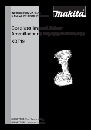 Акумуляторні ударні гайковерти та гайковерти Makita XDT19Z