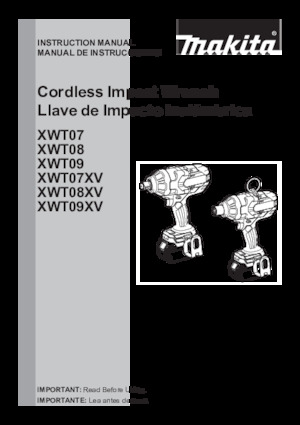 Акумуляторні ударні гайковерти та гайковерти Makita XWT08Z