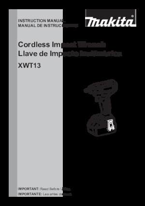 Акумуляторні ударні гайковерти та гайковерти Makita XWT13ZB