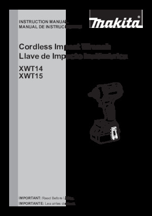Акумуляторні ударні гайковерти та гайковерти Makita XWT15T
