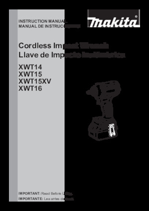 Акумуляторні ударні гайковерти та гайковерти Makita XWT16Z