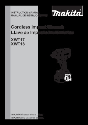 Акумуляторні ударні гайковерти та гайковерти Makita XWT17T