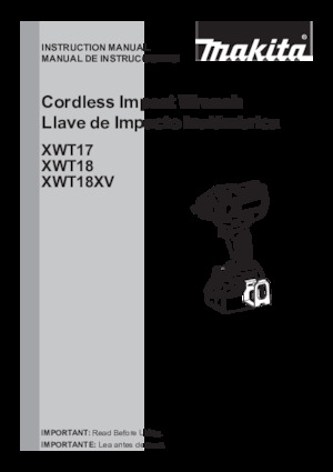 Акумуляторні ударні гайковерти та гайковерти Makita XWT18XVZ