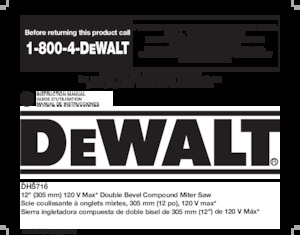 Акумуляторні торцювальні пили DEWALT DHS716AB