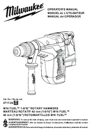Акумуляторні перфоратори SDS Milwaukee 2717-20