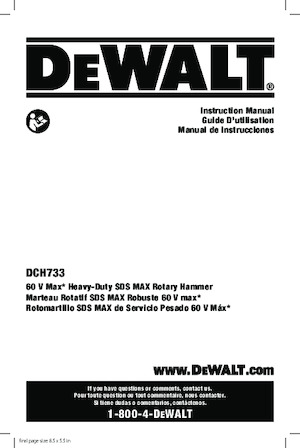 Акумуляторні перфоратори SDS DEWALT DCH733B