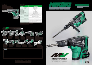Акумуляторні перфоратори SDS HiKOKI DH36DMA