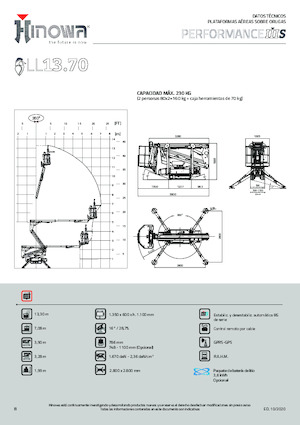 Гусеничні підйомники з шарнірною стрілою Hinowa Lightlift 13.70 Performance IIIS