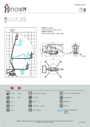 Гусеничні підйомники з шарнірною стрілою Hinowa Lightlift 14.72 IIIS