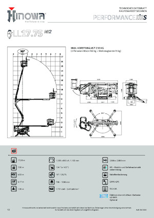 Гусеничні підйомники з шарнірною стрілою Hinowa Lightlift 17.75 Performance IIIS MK3