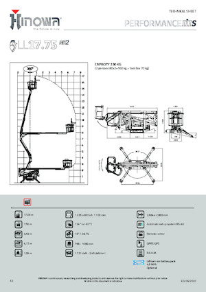 Гусеничні підйомники з шарнірною стрілою Hinowa Lightlift 17.75 Performance IIIS MK3
