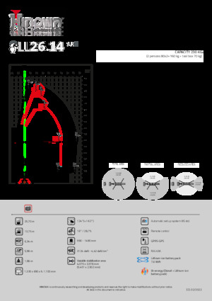 Гусеничні підйомники з шарнірною стрілою Hinowa Lightlift 26.14 Performance IIIS MK3