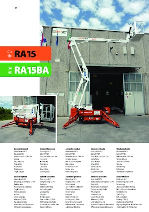 Гусеничні підйомники з шарнірною стрілою Easy Lift RA15
