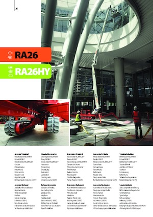 Гусеничні підйомники з шарнірною стрілою Easy Lift RA26HY