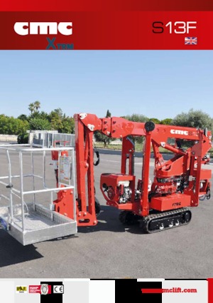 Гусеничні підйомники з шарнірною стрілою CMC S13F