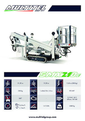 Гусеничні підйомники з шарнірною стрілою Multitel SMX 210 AXON