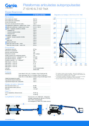 Гусеничні підйомники з шарнірною стрілою Genie Z-62/40 TraX