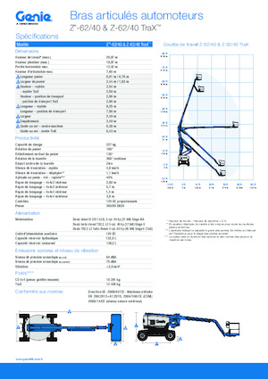 Гусеничні підйомники з шарнірною стрілою Genie Z-62/40 TraX
