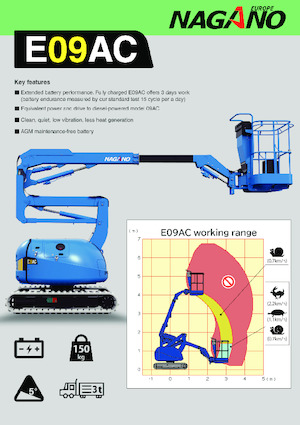 Гусеничні підйомники з шарнірною стрілою Nagano E09AC