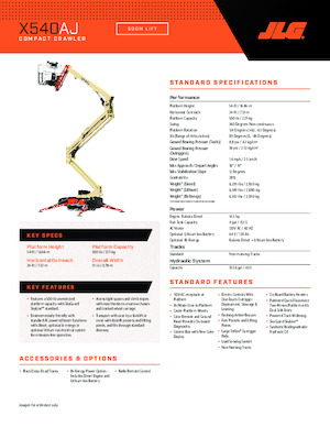 Гусеничні підйомники з шарнірною стрілою JLG X540AJ