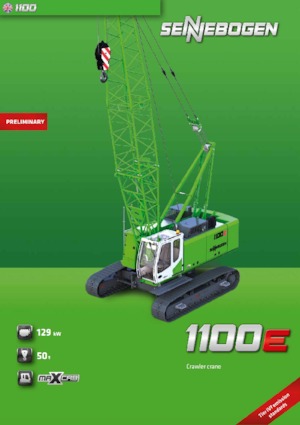 Гусеничні крани - ґратчаста стріла Sennebogen 1100