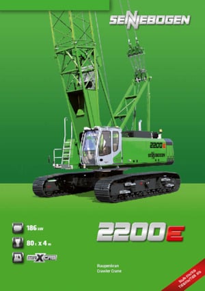 Гусеничні крани - ґратчаста стріла Sennebogen 2200E