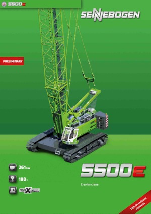Гусеничні крани - ґратчаста стріла Sennebogen 5500