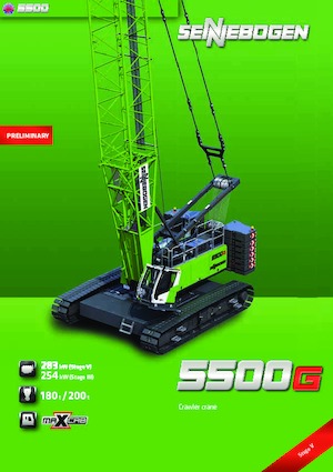 Гусеничні крани - ґратчаста стріла Sennebogen 5500G