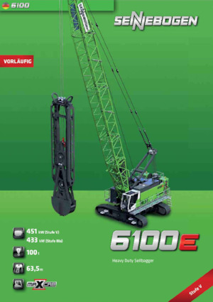 Гусеничні крани - ґратчаста стріла Sennebogen 6100E