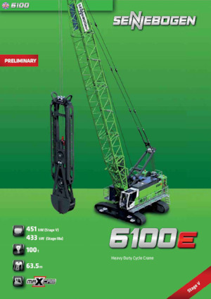 Гусеничні крани - ґратчаста стріла Sennebogen 6100E