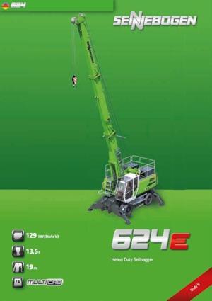 Гусеничні крани - ґратчаста стріла Sennebogen 624 HD