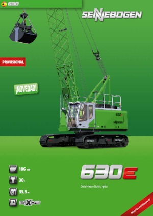 Гусеничні крани - ґратчаста стріла Sennebogen 630 HD 