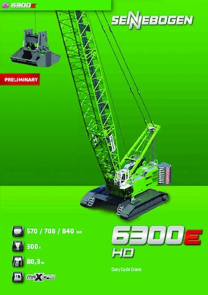 Гусеничні крани - ґратчаста стріла Sennebogen 6300 HD