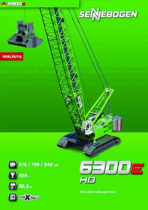 Гусеничні крани - ґратчаста стріла Sennebogen 6300E