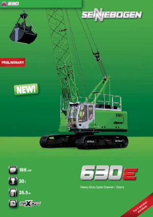 Гусеничні крани - ґратчаста стріла Sennebogen 630E