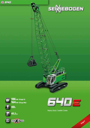 Гусеничні крани - ґратчаста стріла Sennebogen 640E