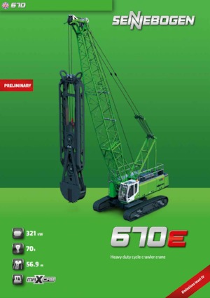Гусеничні крани - ґратчаста стріла Sennebogen 670 HD