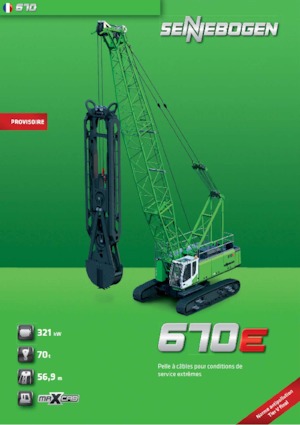 Гусеничні крани - ґратчаста стріла Sennebogen 670 HD