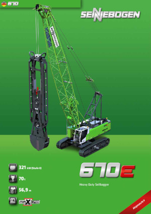 Гусеничні крани - ґратчаста стріла Sennebogen 670E