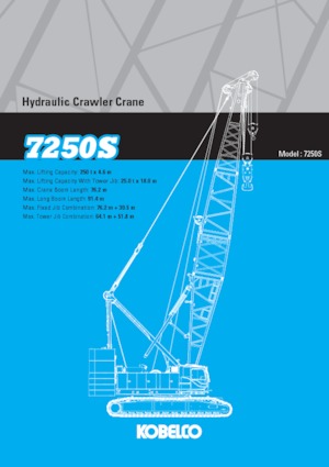 Гусеничні крани - ґратчаста стріла Kobelco 7250S
