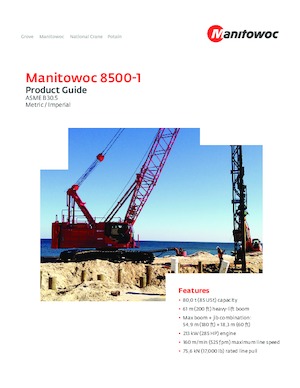 Гусеничні крани - ґратчаста стріла Manitowoc 8500-1