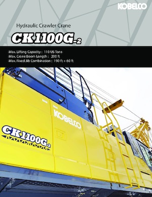 Гусеничні крани - ґратчаста стріла Kobelco CK1100G-2