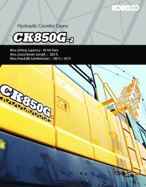 Гусеничні крани - ґратчаста стріла Kobelco CK850G-2