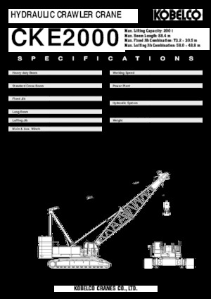 Гусеничні крани - ґратчаста стріла Kobelco CKE 2000