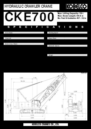 Гусеничні крани - ґратчаста стріла Kobelco CKE 700