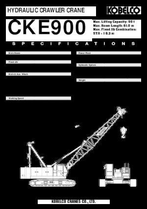 Гусеничні крани - ґратчаста стріла Kobelco CKE 900